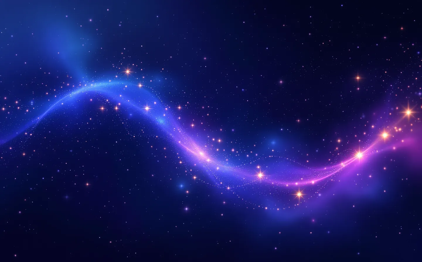 Abstract deep-space illustration of a 39-node luminous peptide chain docking two bright twin-star receptor nodes over an indigo void with a faint nebula glow